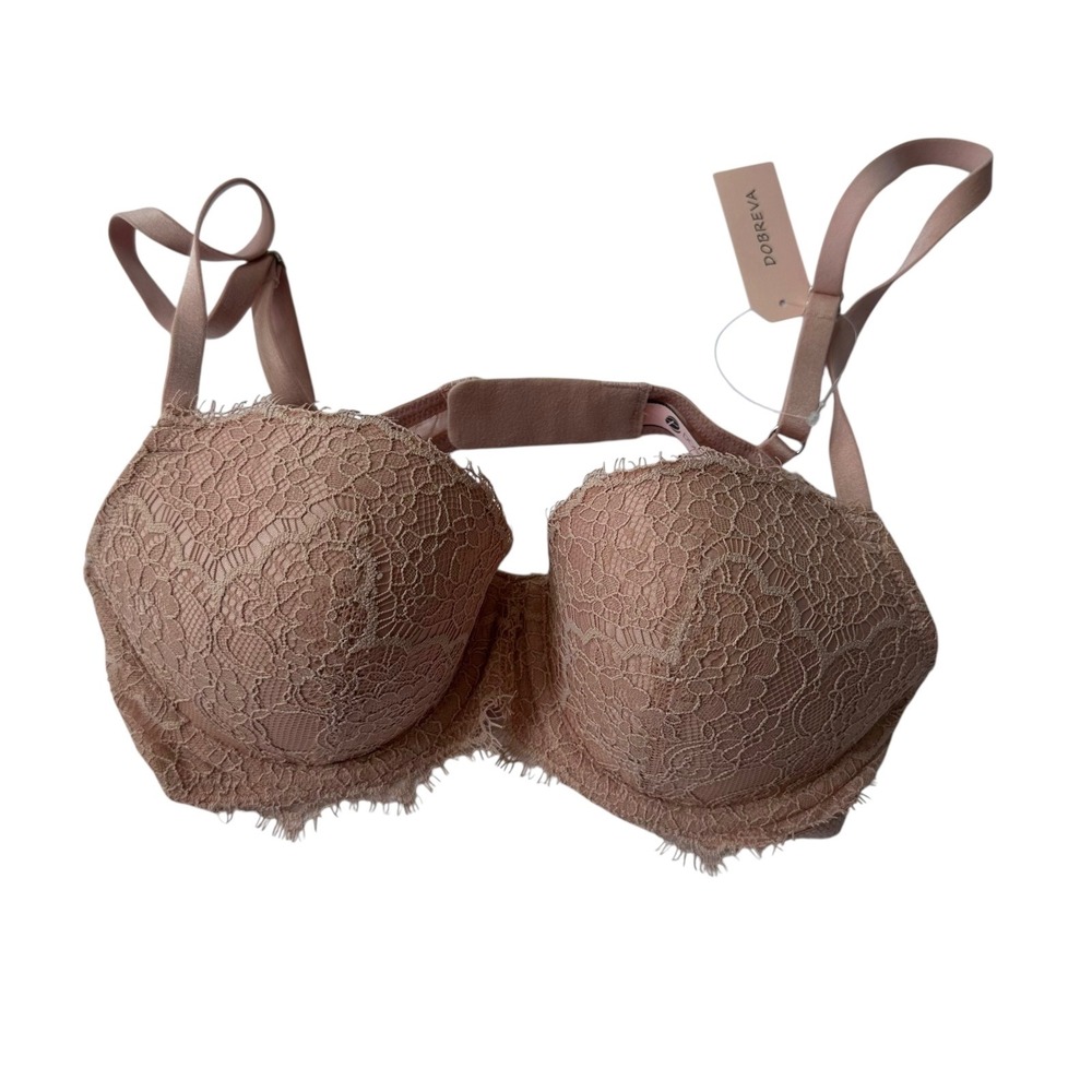 Dobreva Lace Push Up Bra Sexy Lingerie Everyday Comfort Blush‎ Pink